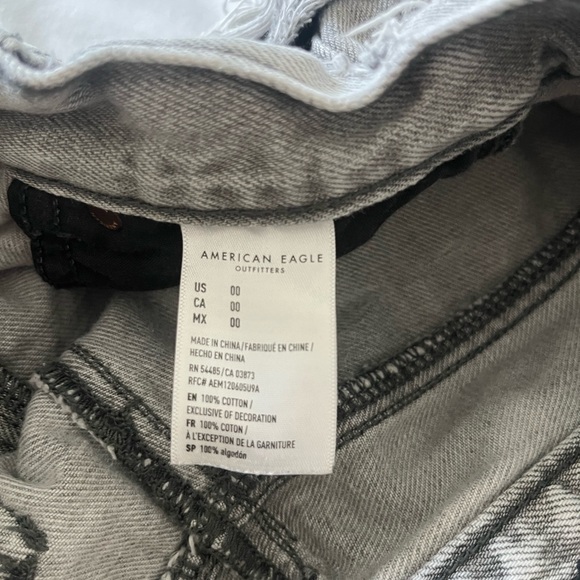 American Eagle Outfitters Ripped Gray Jean Shorts - Picture 5 of 5